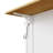 Lullaby 48" Fluted Kitchen Island With Drop Leaf and Storage Cabinet, Rolling Kitchen Storage Cart on 5 Wheels with 5 Open Side Racks(Not Including Stools)-161944453