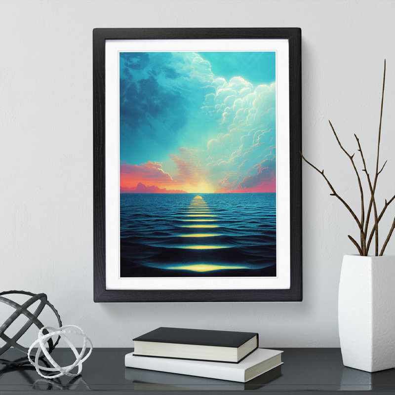 Mind Blowing Sunrise - Framed Print, Black, 64cm H x 46cm W x 2cm D