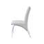Chaise d'appoint sans accoudoirs à dossier haut en cuir synthétique blanc avec dossier haut en similicuir blanc et pieds courbés en métal à motif uni PU Capacité de 17 lb Profondeur sans tablier Poids: 19 po-1192032209
