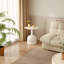 58 cm Cream White Round End Table