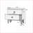 Cream Oak Rustic Nightstand with Faux Marble Top
