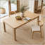 Table de salle à manger rectangulaire avec dessus de style parquet et pieds ajustables