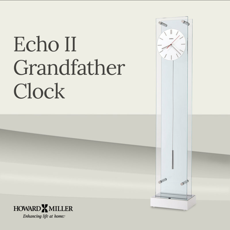 Echo II 78'' Glass Floor Clock