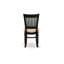 Ensemble de mobilier de salle à manger 5 pièces comprenant une table ronde avec piédestal et 4 chaises rembourrées en tissu de lin, 36 x 36 pouces, noir-108003995-96489791-108003994