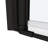 1/4" Tempered Glass Shower Door With Universal Pivot. Matte Black, 1 3/8" Adjustable, 36000 Times Checked, Leak- Adjustable Pivot - Matted Black Finish Clear Wall Channel Quality #304 Stainless Steel