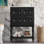 Ensemble de meuble-lavabo 36 po avec ensemble de meuble-lavabo, lavabo en céramique encastré, ensemble de meuble-lavabo autoportant avec 4 tiroirs, armoire de salle de bain avec cadre en bois massif, noir-412713751