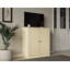 Meuble télé 100% bois massif, console de téléviseur de 32 po de largeur avec portes à panneau surélevé et rangement-628919657