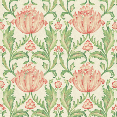 Charmed Beauty Floral 18' L x 20.5" W Peel and Stick Wallpaper Roll