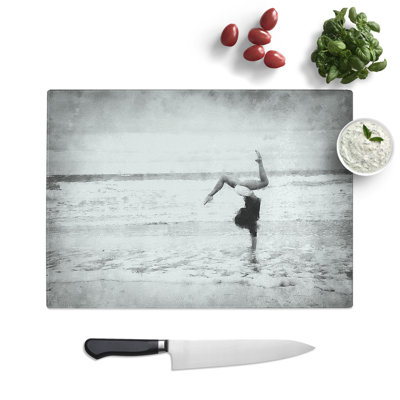 Beach Gymnastics Painting Chopping Board