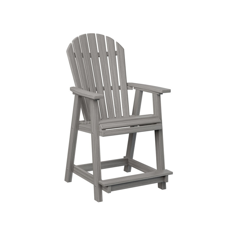 Chaise de bar berlinoise Berlin, Bois flottant gris, 22.5"