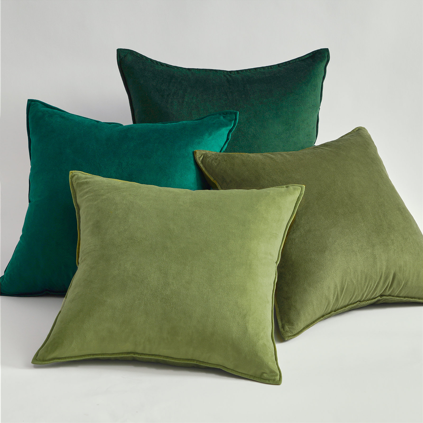 Topfinel Square Velvet Gradient Pillow Cover Set Of 4 & Reviews | Wayfair