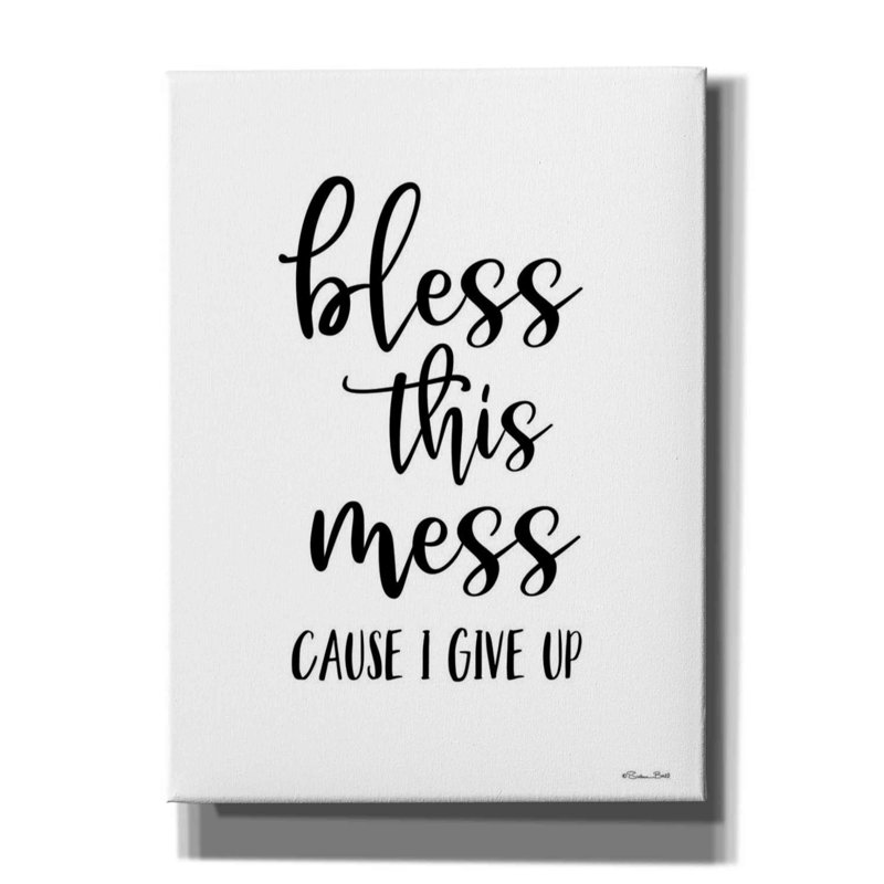 «Bless This Mess» par Susan Ball, art mural sur toile, H 54 po x l 40 po x P 1,5 po