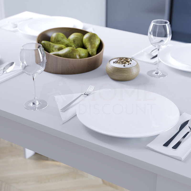 Iriemi Dining Table, 74cm H x 117cm L x 76.5cm W, White