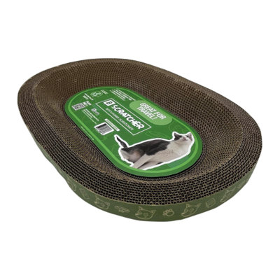 PetPro B Scratcher, Cat  Funny Oval Cardboard Scratcher. Engebretsen Accessory