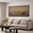 Extra Large Wall Art Fabric Print - Buffalo Herd in Hazy Landscape Rustic Western Artwork Decor for Living Room or Bedroom - "Frame Assembly Required (Unfinished Frame)"-105075889