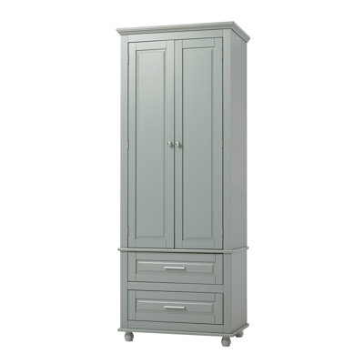 Tall Storage Cabinet With Two Drawers For Bathroom/Office, by Alcott Hill