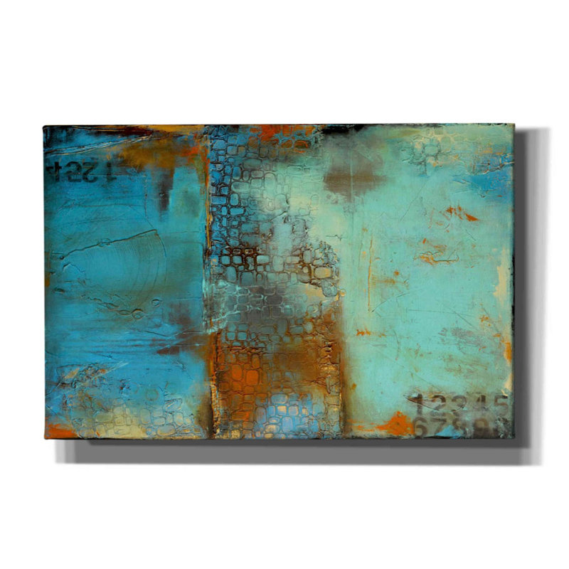 «Epic Graffiti» «Deja Blue» par Erin Ashley, art mural sur toile, H 12 po x l 18 po x P 0,75 po