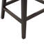 37"H Charcoal Fabric Swivel Counter Stool - Solid Wood Legs, Silver Trim Seat Stool, No Auto Return Swivel, Matte Protection-719211280-719211281