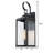 1 Light Imperial Black Outdoor Wall Sconce - 19.4 In. With Clear Glass Shade, Hardwired, Bulbs Not Included