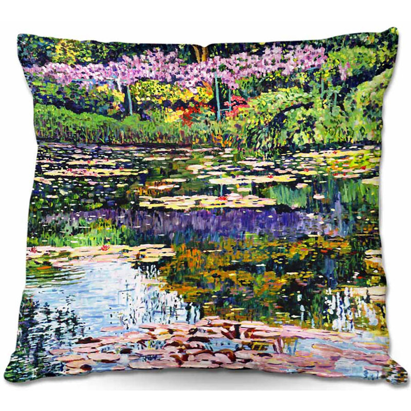 Coussin décoratif à carré reflets de canapé giverny, 16 po x 1 po