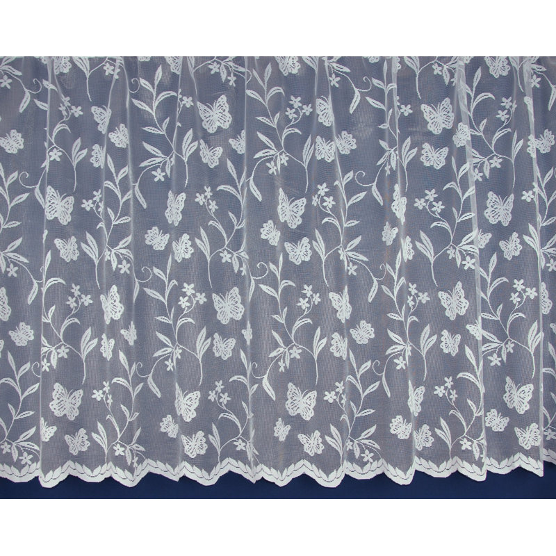 Amire Lace Semi Sheer Rod Pocket Curtain Panel, 200cm W x 102cm H