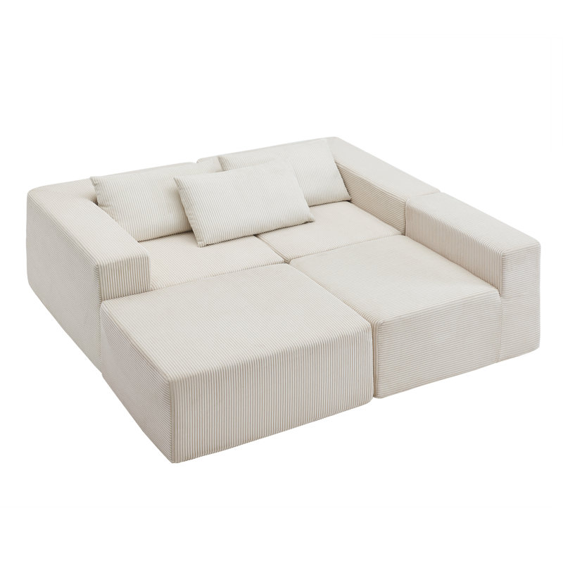 Canapé modulaire en velours côtelé Bridger