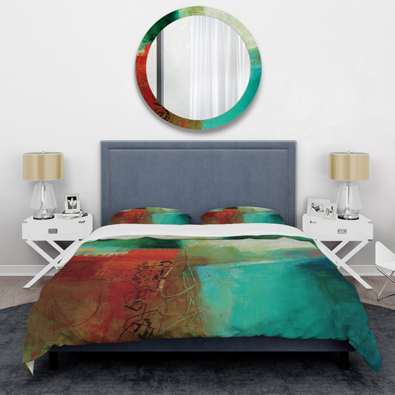 Modern & Contemporary Polyester No Abstract Duvet Cover, King Duvet Cover + 2 Shams