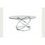 Rectangular cocktail table in soft silver stainless steel, modern contemporary design