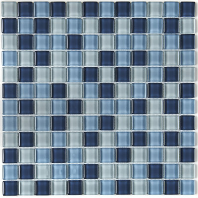 Color Wave 1" x 1" Glass Mosaic Field Tile in Soft Cashmere