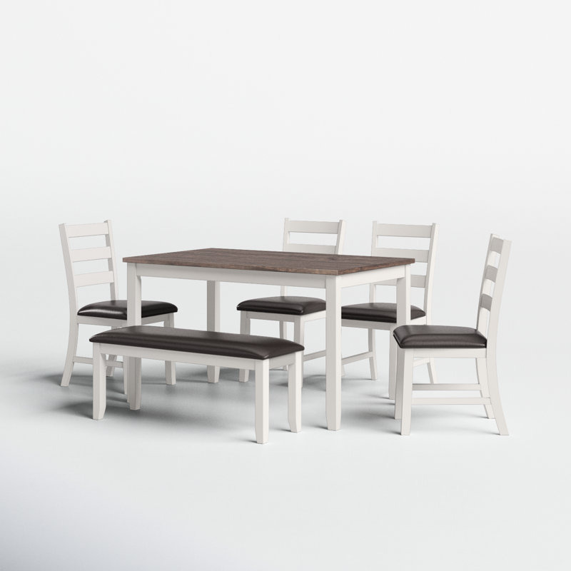 Beaubien 6 - Person Dining Height Solid Wood Dining Set