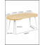 Table de salle à manger et de bureau extensible avec plateau en panneau de fibres à densité moyenne, pieds en métal robustes et finition chêne pour une utilisation polyvalente et durable.-2093810078-2093810076-2093810081