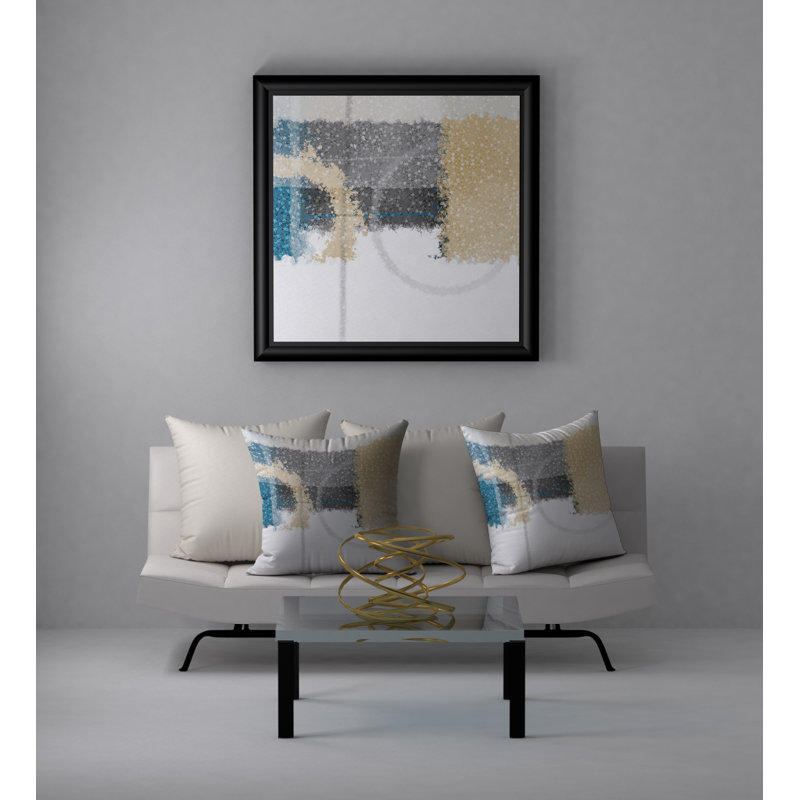 Abstract Reversible Throw Pillow, 20" x 20"