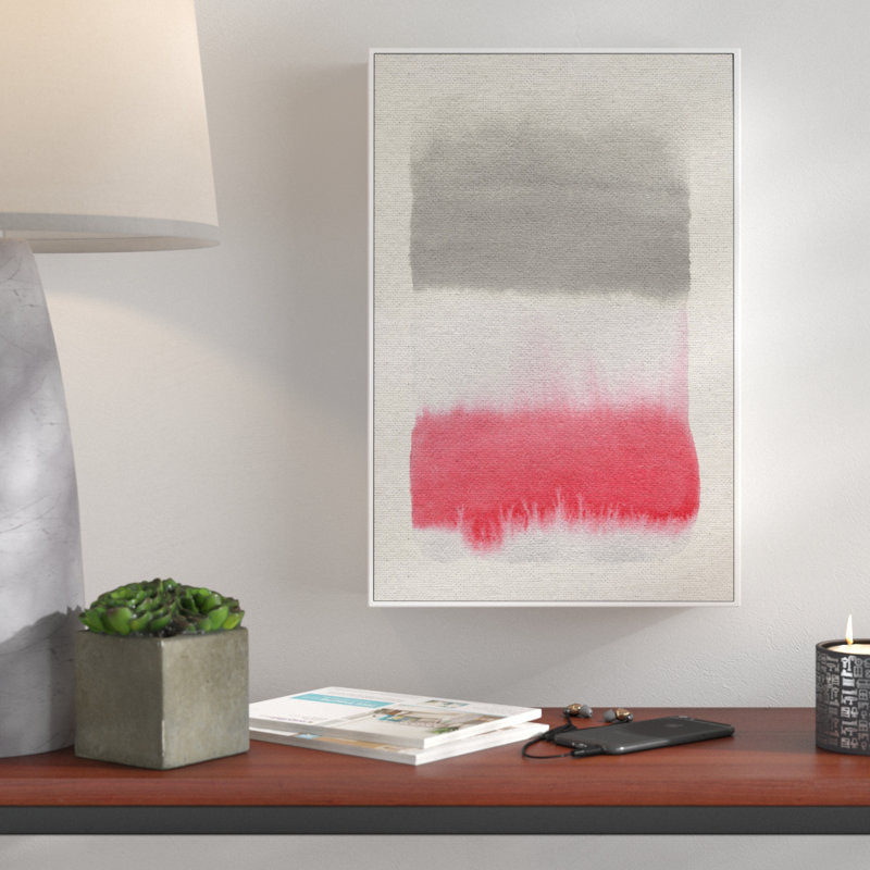 Rouge bavure-reproduction sur toile encadrée, H 18 po x l 12 po x P 3,5 po