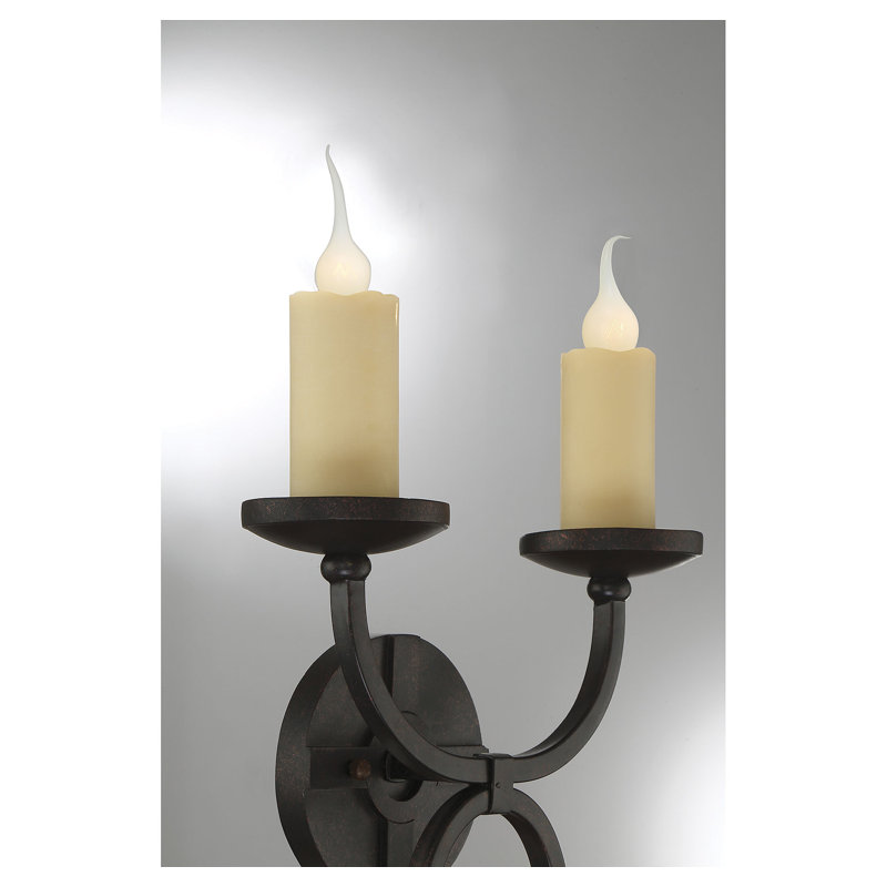 Lampe murale bougie 2 lumières Britt