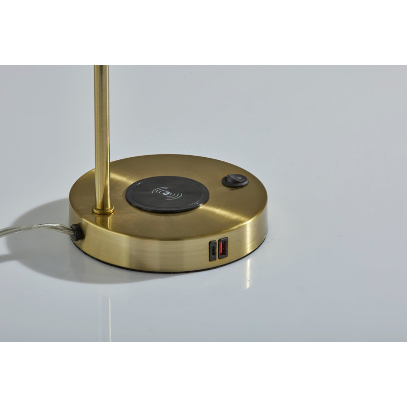 Emery Supercharger Desk Lamp, Antique Brass
