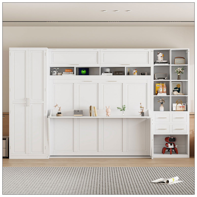 Lit pour chambre à coucher, Blanc, Grand