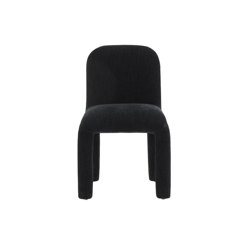 Chaise en velours Lisa Performance, Noir