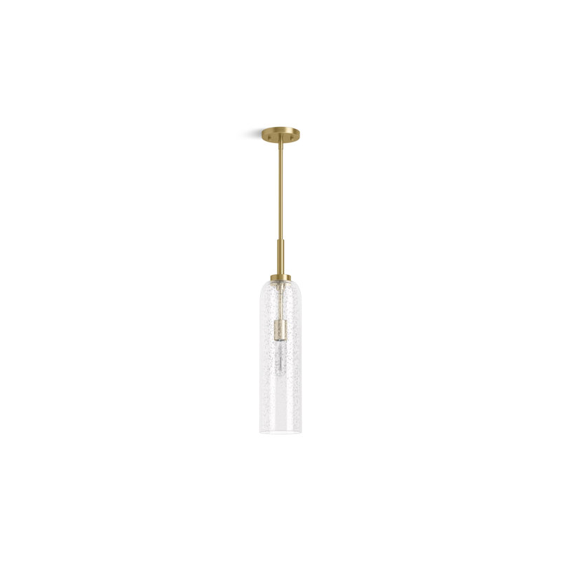 Simplice 5 In. Bottle Pendant, Brushed Brass