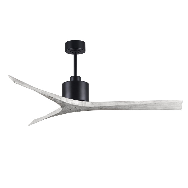 Mollywood - 42" Ceiling Fan - Textured Bronze Finish - Matte Black Blades, Matte Black, 52", Barn Wood Tone