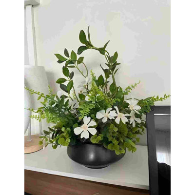 11.81'' Faux Fir Plant in Ceramic Pot