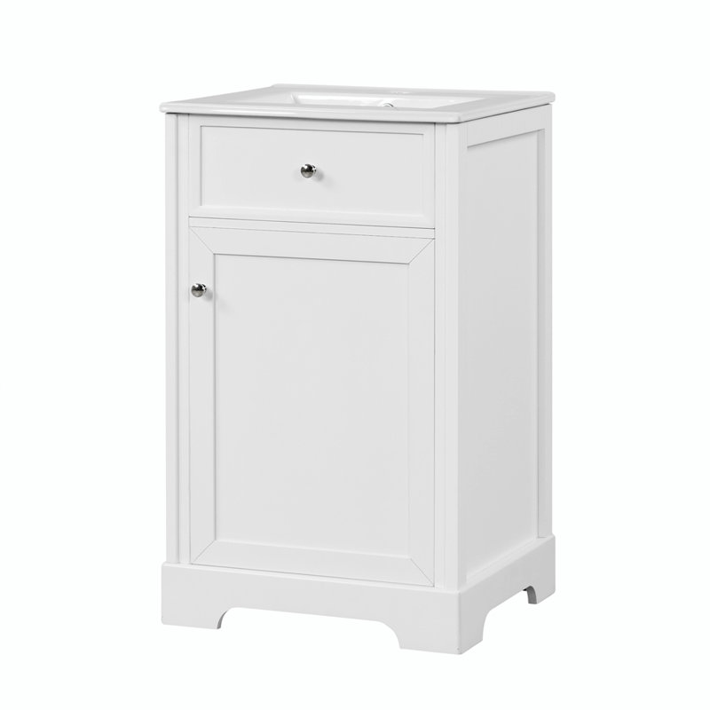Meuble-lavabo simple 20 po avec comptoir en céramique Tifney