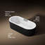Volute 63 po X 28 3/8 po Baignoire autoportante avec linceul