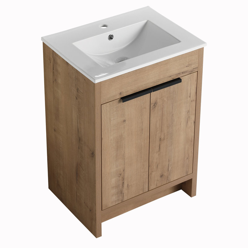 Meuble-lavabo simple 24 po avec plateau Kenika