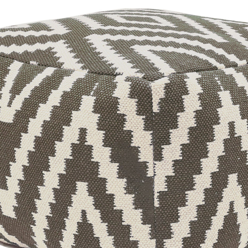 Darrion 55cm Wide Pouf Ottoman, Taupe