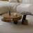 Simple round coffee table set