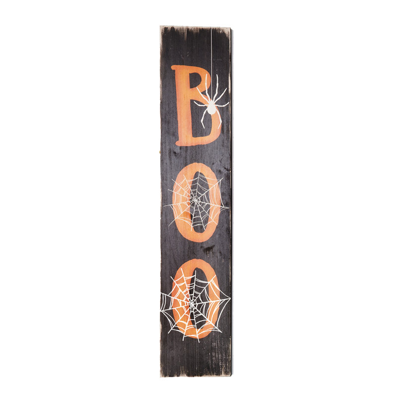 Décoration murale en bois Halloween Boo, H 40 po x l 8 pi x P 1 po
