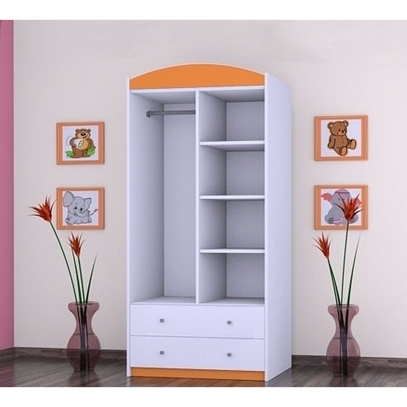 Drubin 2 Door Wardrobe, Orange