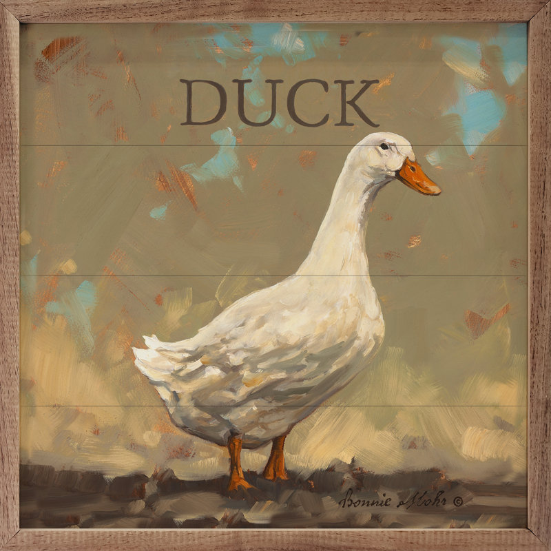 Derby le canard par Bonnie Mohr, H 16 po x l 16 po x P 1 po