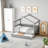 Full Size Wooden House Bed With Trundle-1310478637-1310478632