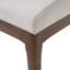 Ensemble de table de salle à manger 5 pièces avec une table à structure en bois massif et 4 chaises rembourrées pour la salle à manger, noyer et beige clair